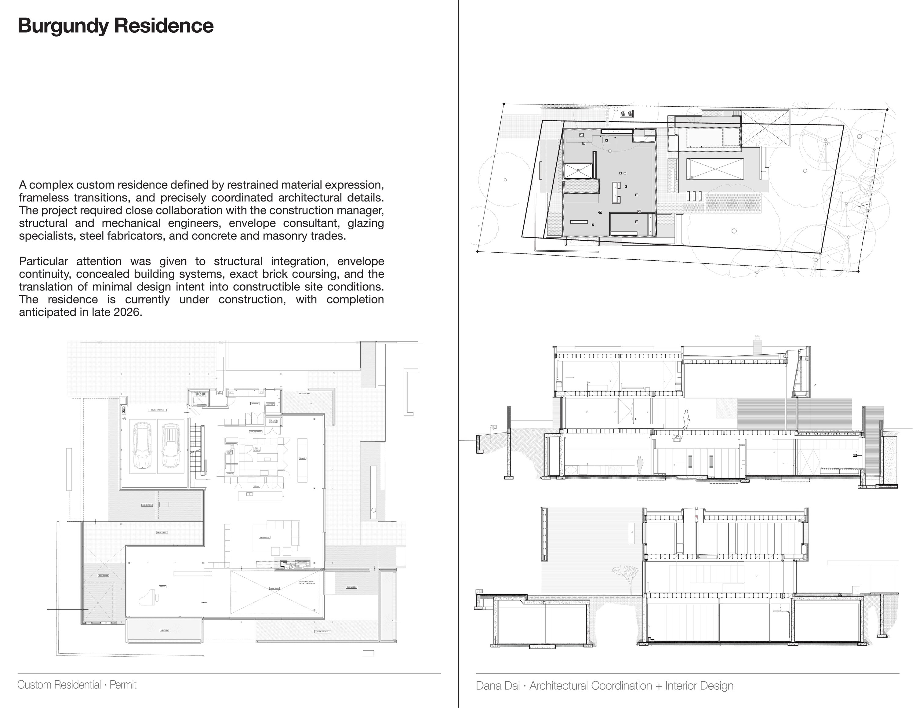 Burgundy Residence — plans and sections