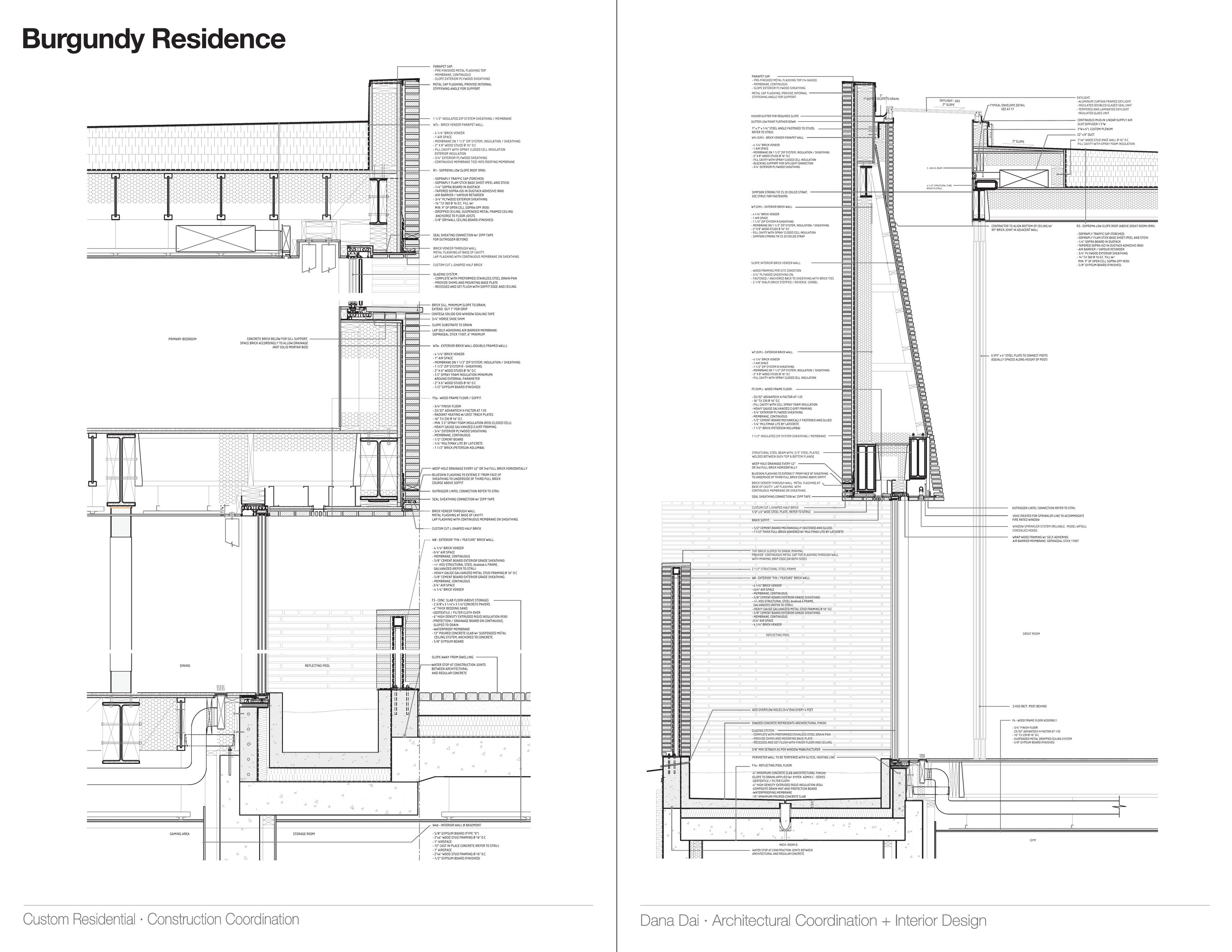 Burgundy Residence — wall section details